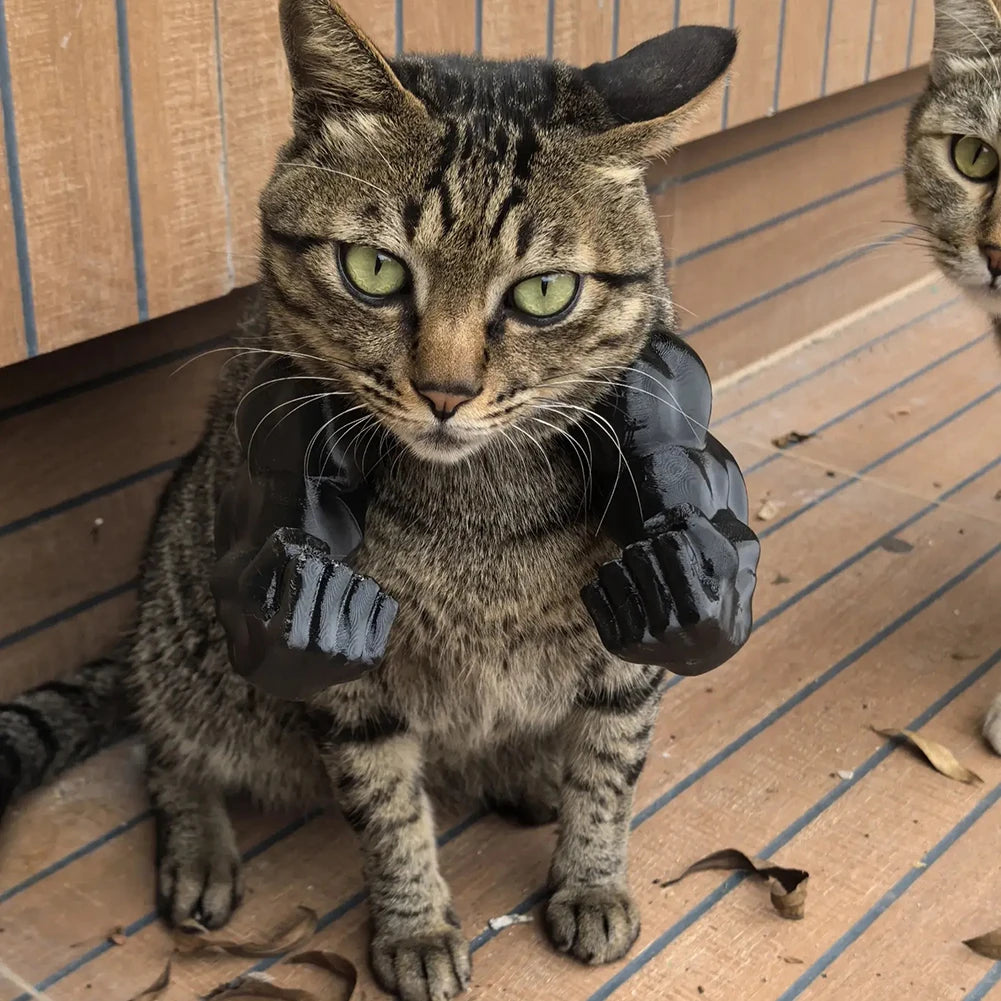 Adjustable Cat Muscle Arm 3D Printed Neck Arm with Muscle Pet Cosplay Costume Accessories Halloween Birthday Party Supplies
