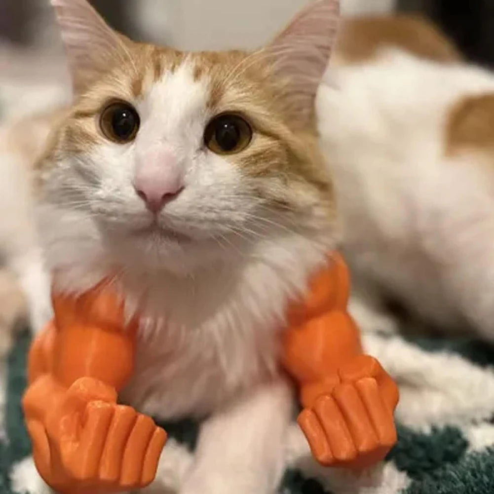 Adjustable Cat Muscle Arm 3D Printed Neck Arm with Muscle Pet Cosplay Costume Accessories Halloween Birthday Party Supplies
