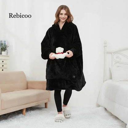 Heating Electric Blanket USB Rechargeable Sweater Pullover Heating Couple Home Clothes Thickened plus Size Hooded