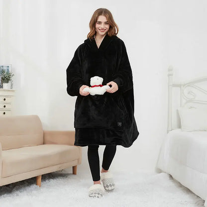 Heating Electric Blanket USB Rechargeable Sweater Pullover Heating Couple Home Clothes Thickened plus Size Hooded