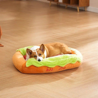 Pet Bed Hot Dog House Lounger Bed Kennel Mat Soft Fiber Pet Dog Puppy Warm Removable Washable Waterlon for Cats