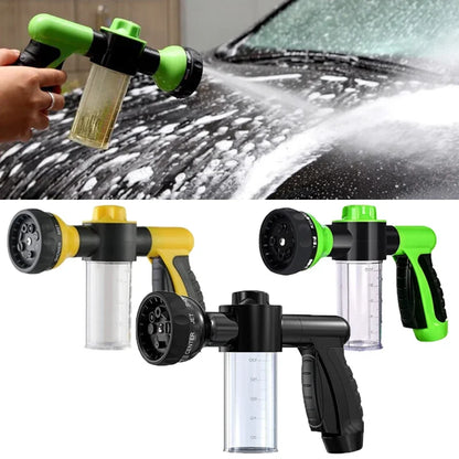 8-in-1 Pressure Hose Nozzle Foam Gun - Versatile Jet Spray Gun and Soap Dispenser for Garden, Pet Care, and Vehicle Washing