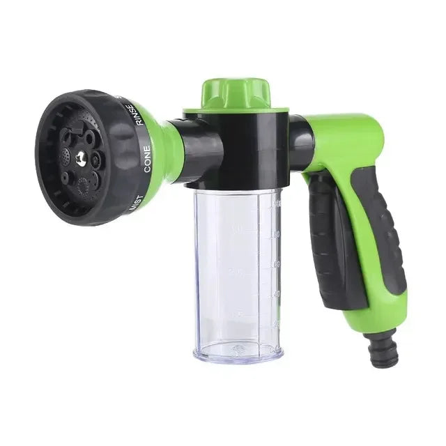 8-in-1 Pressure Hose Nozzle Foam Gun - Versatile Jet Spray Gun and Soap Dispenser for Garden, Pet Care, and Vehicle Washing