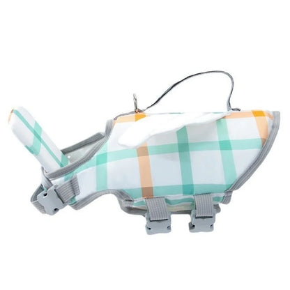 Practical Adjustable Dog Life Jacket Cartoon Waterproof Dog Swimsuit Safety Handle High Buoyancy Dog Swimming Suit Water Sports